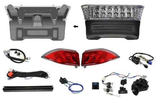 Club Car Precedent Deluxe Street Legal Golf Cart LED Headlight Tail Light Kit, 08.5+