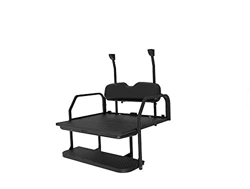 LUXCART™ Club Car Precedent Rear Seat Kit with Black Seat Cushions