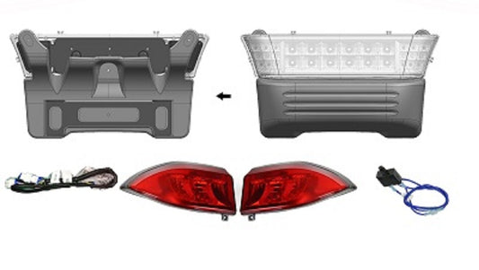 LUXCART™ Club Car Precedent Golf Cart Full LED Headlight Kit with Tail Lights(2004-2008.5)