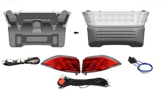 LUXCART™ Club Car Precedent LED Light kit with Bucket Harness - All LED Street Legal Headlights Taillights 2008-UP