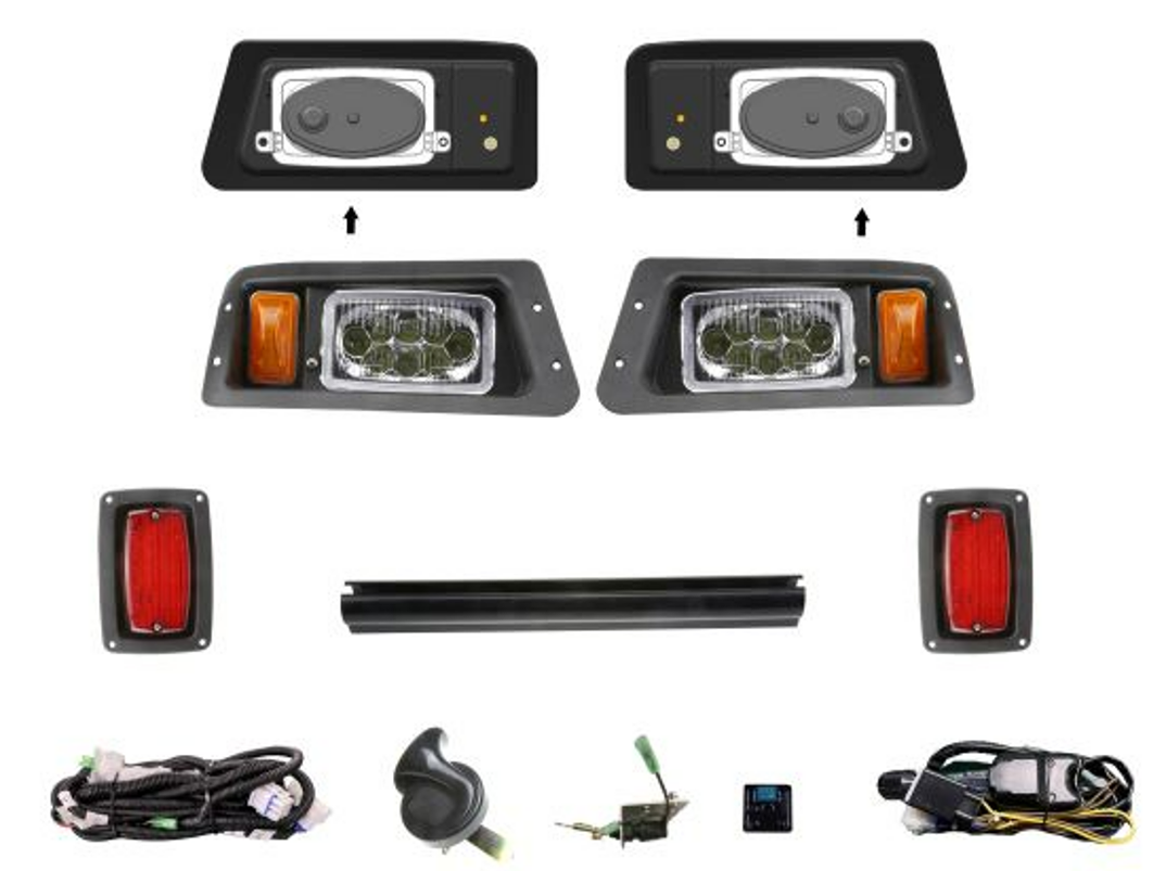 LUXCART™ Yamaha G14, G16, G19, G22 Deluxe Golf Cart LED Headlight and Tail Light Kit